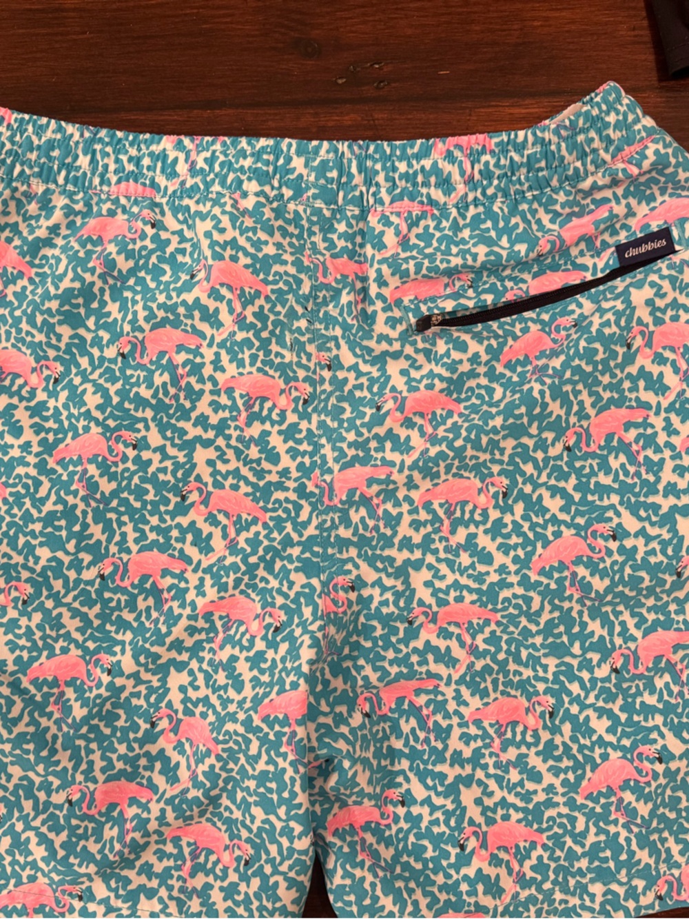 Chubbies Boys Flamingo Swim Trunks – Youth Large - Picture 4 of 4